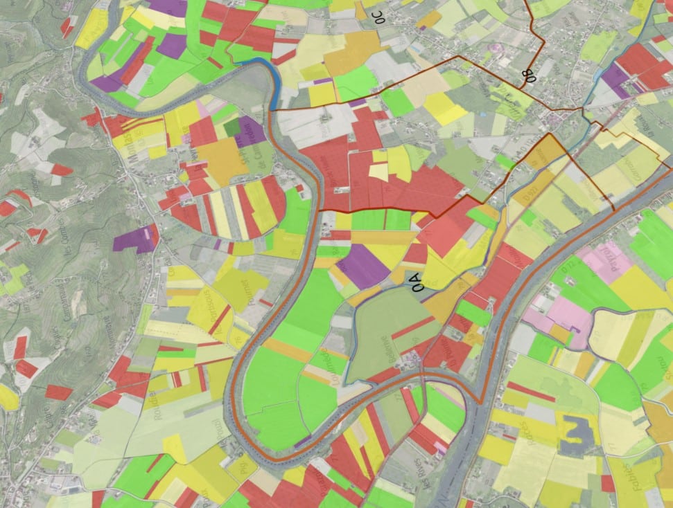 Fiche parcelle avec carte interactive